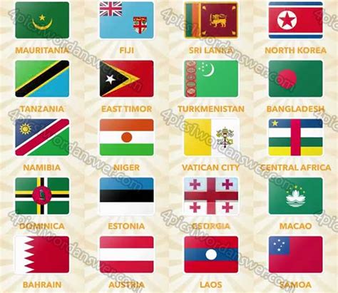 What's the word 4 pics 1 word daily challenge picture may 31 2021 cheats with photo images : Flag Quiz Level 121 - 140 Answers | 4 Pics 1 Word Daily ...