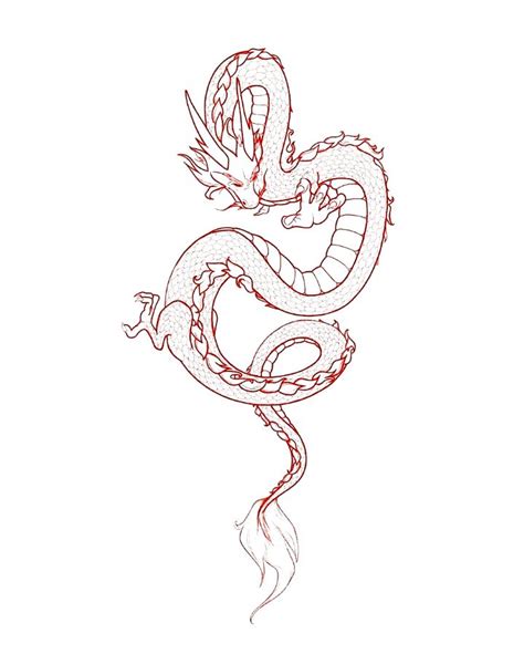 A colorful back tattoo of a blue green chinese dragon with red embellishment. Pin by lina on paint in 2020 | Small dragon tattoos, Red ...