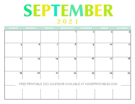 Free Printable Calendar September 2021 Pdf Goimages House