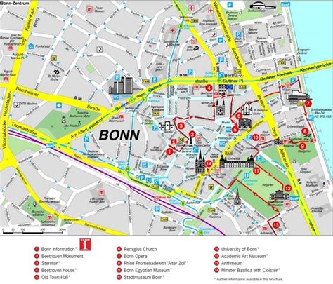 Bonn Sightseeing Map Bonn Bonn Germany Sightseeing