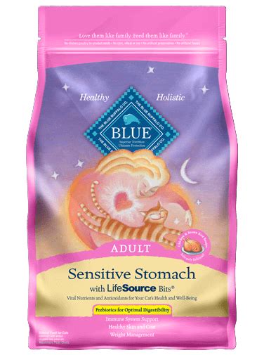 There's simply no single food that will solve every. BLUE™ Sensitive Stomach Dry Cat Food - Chicken & Brown ...
