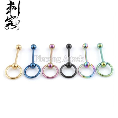 Buy Titanium Anodized Slave Ring Barbell Tongue