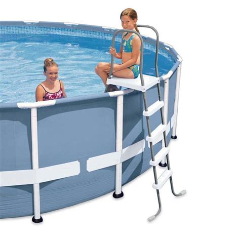 Intex 52 In Steel A Frame Pool Ladder Hand Rail In The Above Ground