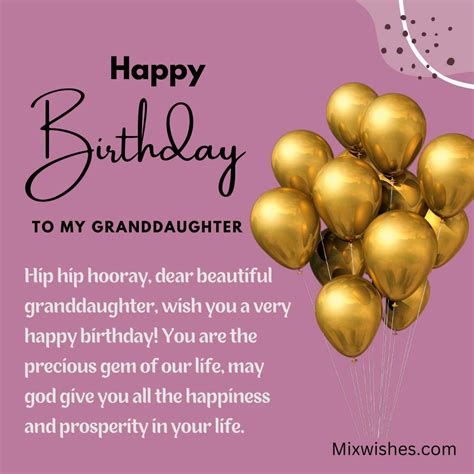 Sweet Birthday Wishes And Quotes For Granddaughter