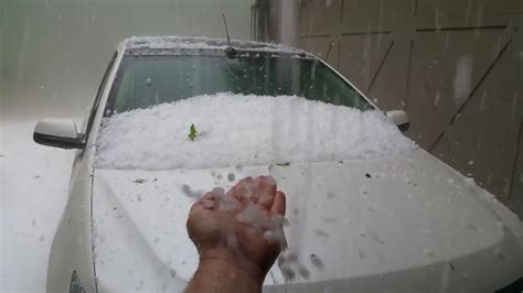 Close Up Footage Shows What Its Really Like In A Hail Storm