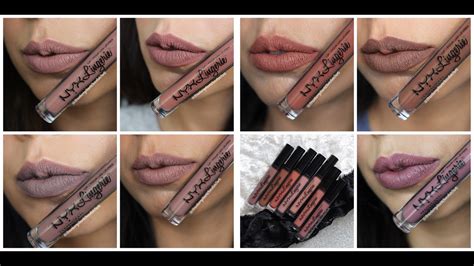 NYX Lingerie Liquid Lipsticks New 2017 Lip Swatches Review