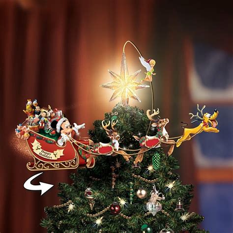 holiday disney mickey mouse moving lighted christmas tree topper  ebay