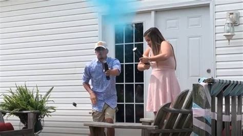 gender reveal party goes very wrong for dad to be ladbible