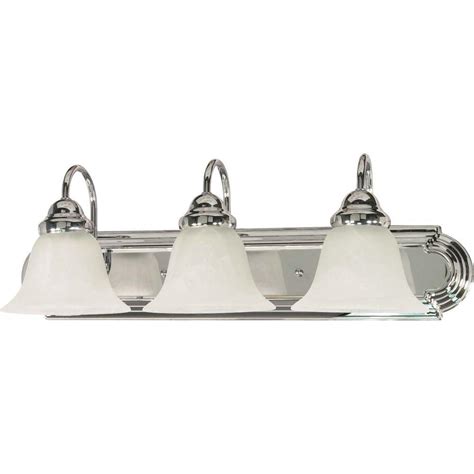 The possibilities of lighting designs are virtually limitless, the key is finding what speaks to you + enhances your space + stays within budget all at the same time. Glomar 3-Light Polished Chrome Vanity Light with Alabaster ...