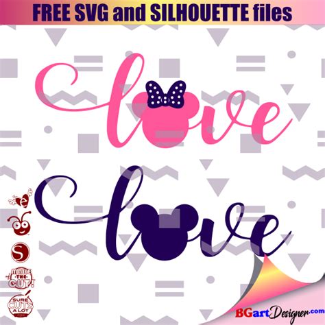 → Love Mickey And Minnie Mouse Free Svg Bgartdesigner Free Svg