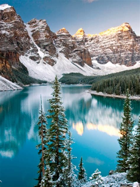 Free Download Winter Moraine Lake Alberta Canada 4k Hd Desktop