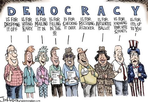 Editorial Cartoon How Do You Spell Democracy