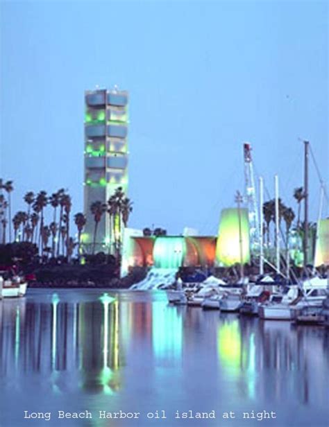 Grissom Island Long Beach Ca Usa At Night Long Beach California
