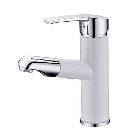 4.4 out of 5 stars 19. White Bathroom Faucets Modern Painting Single Handle Pull ...