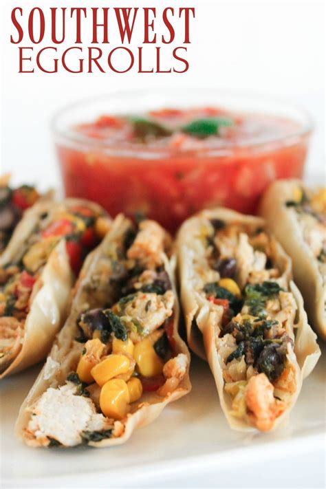 As far as the vegan chicken, it usually has soy. Baked Southwest Egg Rolls | Recipe in 2020 | Southwest egg ...