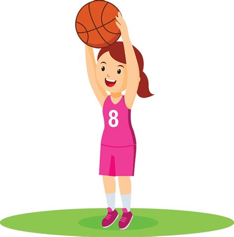 girl playing basketball sports clipart classroom clipart