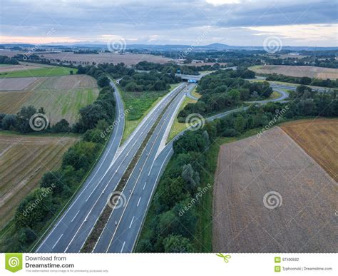 Highway Intersection Aerial View Stock Photo Image Of Aerial