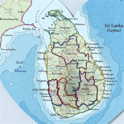 Sri Lanka Map Heart Print Honeymoon T By Bombus Off The Peg