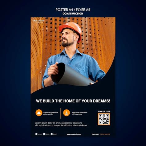 Free Psd Construction Poster Template