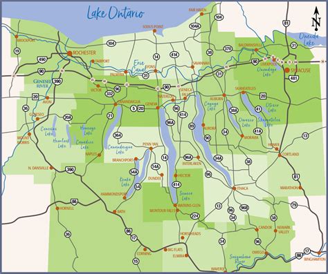 30 Ny Finger Lakes Map Online Map Around The World