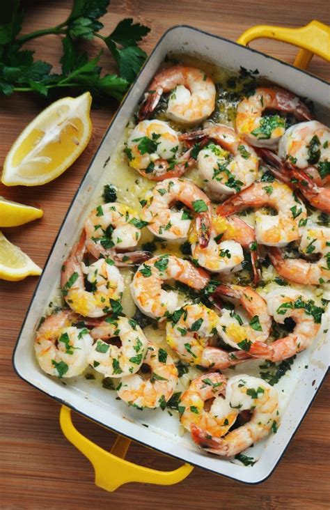 I also use shrimp broth in some batter/coating recipes for frying catfish nuggets, oysters, and other seafood. Baked Shrimp with Lemon and Garlic | Food recipes, Baked ...