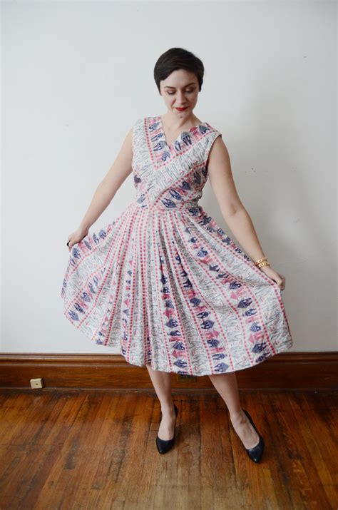 1950s Novelty Dress M