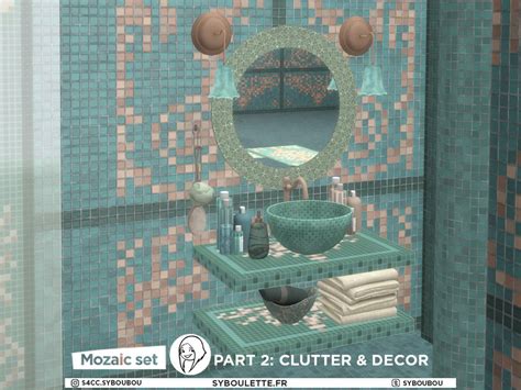 The Sims Resource Patreon Release Mozaic Bathroom Set 23 Clutter