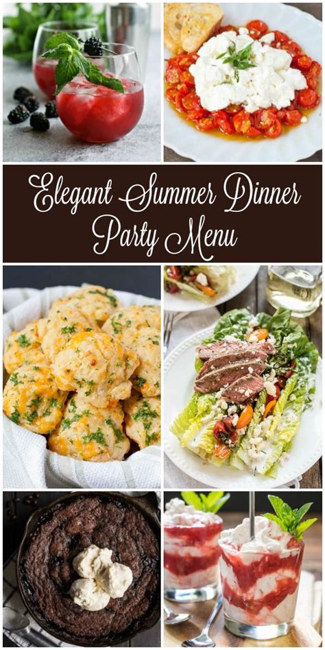 summer dinner party menu ideas recipes carte