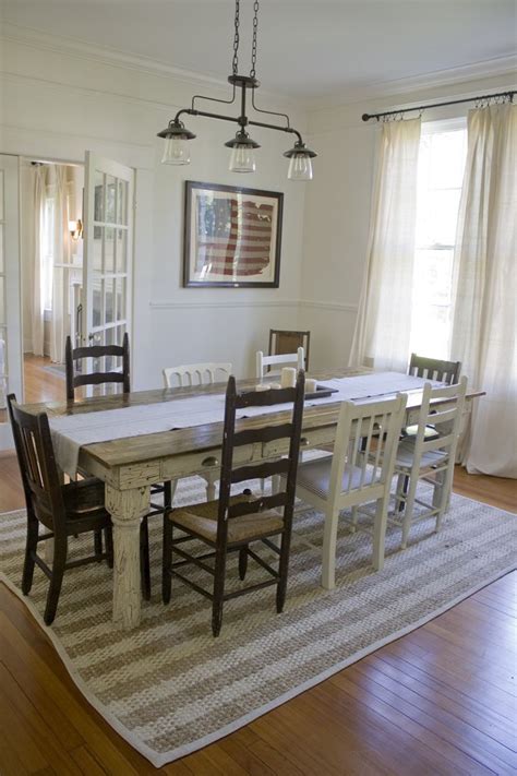 Rustic distressed reclaimed solid wood round dining table and set of 4 dining ch. The Story of a 1925 Craftsman Cottage in Mississippi ...