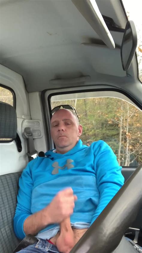Out In Public Hot Daddy Wank And Cum In Truck