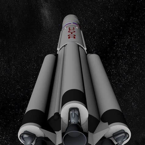 3d Model Proton Space Rocket