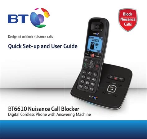 Bt 6610 Digital Cordless Phone User Guide