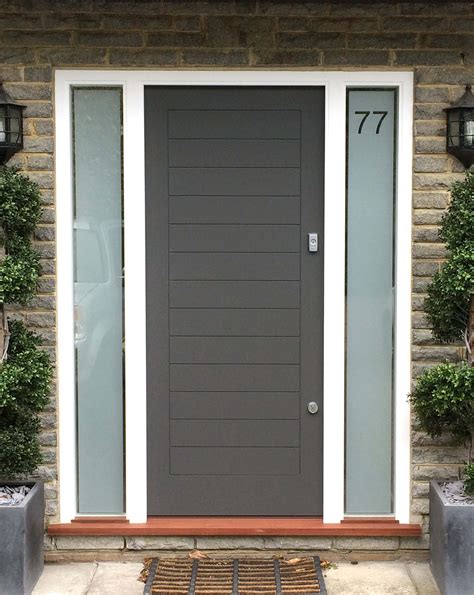 Modern Front Door With Side Panels London Door Company