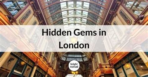 Hidden Gems In London Discover Unusual Places In London