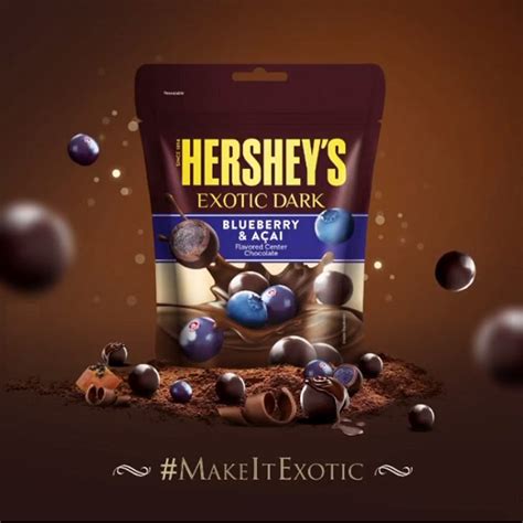 Hersheys Exotic Dark Blueberry And Acai Chocolate 100g Chocolounge