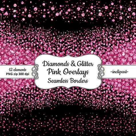 Download Pink Diamond Clipart. Seamless side border diamond ...
