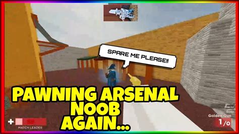 Pawning Noob With Castlers Skin A Roblox Arsenal 1v1