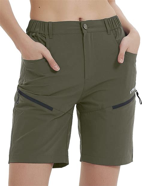 Kpsun Womens Quick Dry Bermuda Hiking Shorts Stretch Active Golf Cargo Shorts Water Resistant