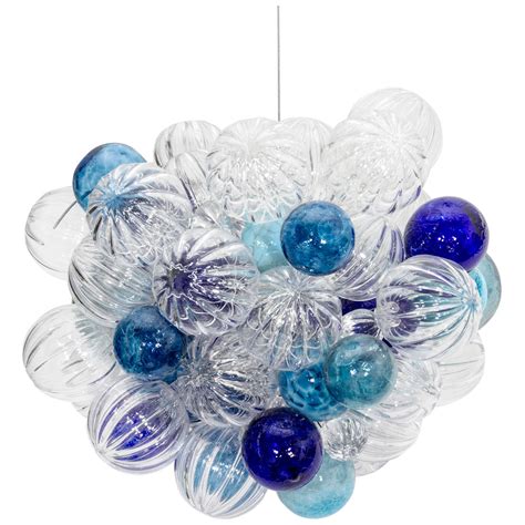 Usa Small Glass Bubble Chandelier With Handblown Bubbles At 1stdibs