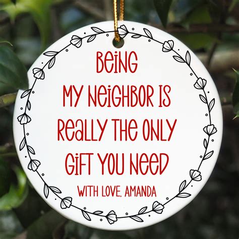 personalized neighbor christmas ornament funny neighbor etsy