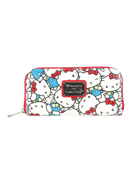 Loungefly Hello Kitty White Faux Leather Zipper Wallet Hi Res
