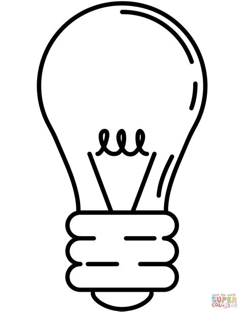 Light Bulb Coloring Pages - ClipArt Best