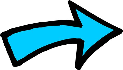 Blue Curved Arrow Png