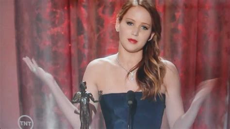 Jennifer Lawrence Best Actress Speech Sag Award 2013 Youtube