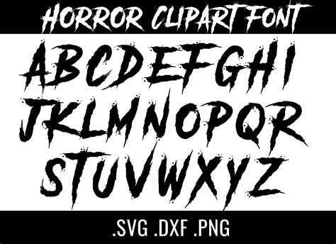 Buy Horror Font Svg Horror Font Clipart Font For Cricut Silhouette