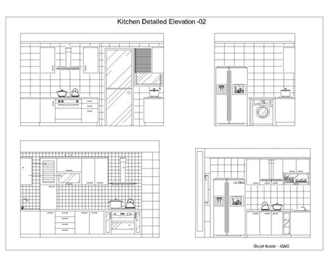 Kitchen Detailed Elevation With Fixtures 2 Dwg Thousands Of Free CAD