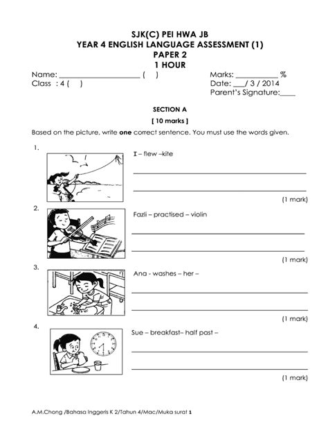 Bahasa Melayu Worksheet For Kindergarten Pdf Fill Online Printable
