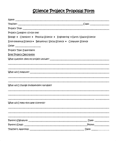 Free 10 Sample Project Proposal Forms In Pages Ms Word