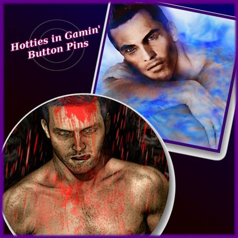 Hotties In Gamin Button Pins Men Video Game Characters Kaidan