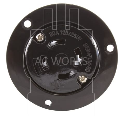 Ac Works® 30a 125250v L14 30r Flanged Outlet Ul And C Ul Approval Ac